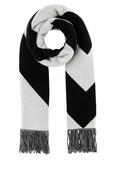 Valentino Patterned Scarf With Fringed Detail In Multicolor