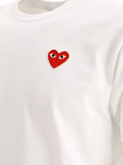 Shop Comme Des Garçons Play "big & Small Heart" T Shirt