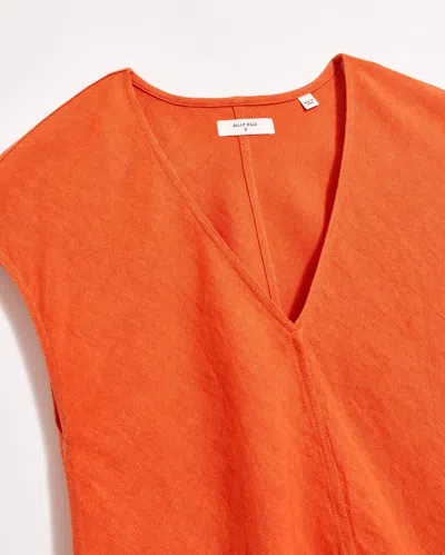Billy Reid Maxi Bias Linen Dress In Terracotta