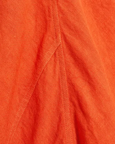 Billy Reid Maxi Bias Linen Dress In Terracotta
