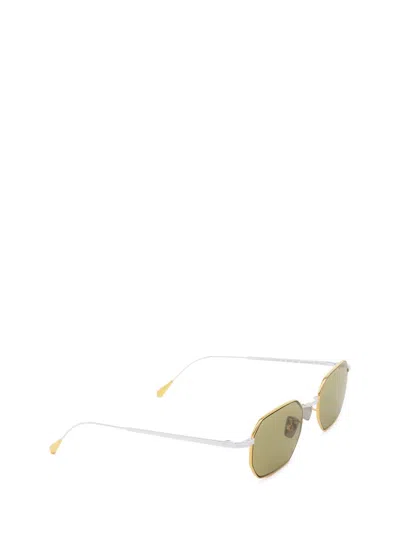 Shop Cutler And Gross Cutler & Gross Sunglasses In Rhodium / Gold 24 Kt
