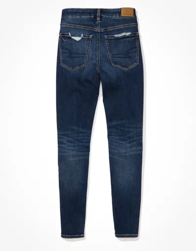Shop American Eagle Outfitters Ae Next Level Curvy High-waisted Ripped Jegging In Blue