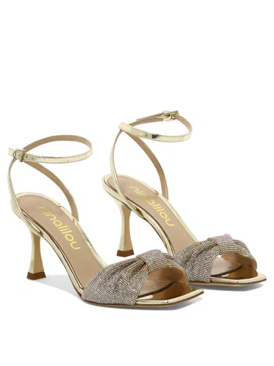 Shop Ninalilou "biba" Sandals In Gold