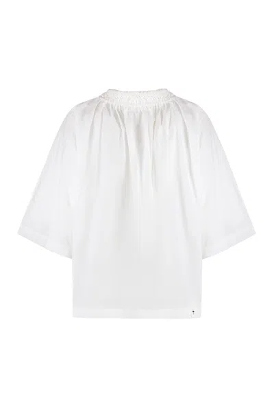 Shop Jil Sander Cotton Blouse In White