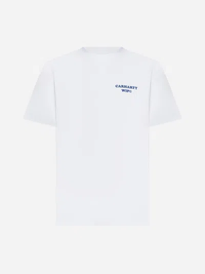 Shop Carhartt Logo Cotton T-shirt In White