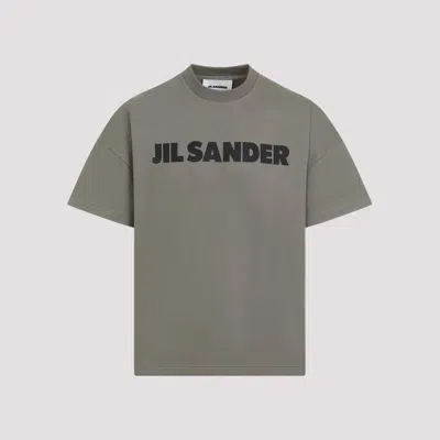 Shop Jil Sander Thyme Green Cotton T-shirt