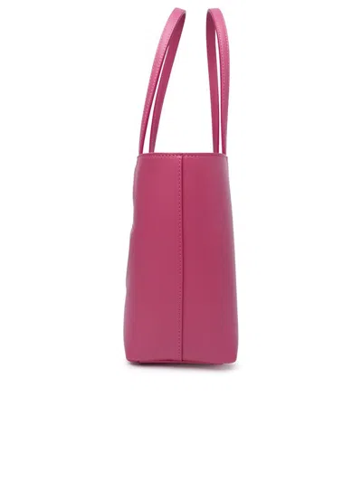 Shop Dolce & Gabbana Small 'dg' Pink Calf Leather Shopping Bag In Fuchsia