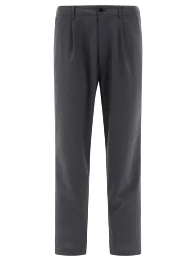Shop Nanamica Pleated Trousers In Grey