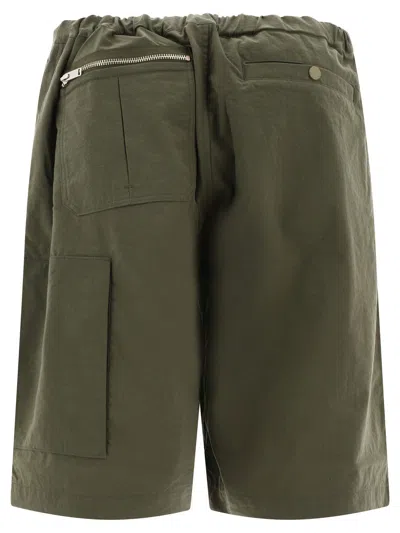 Shop Undercover Belted Shorts In Green