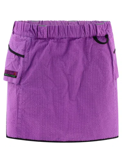 Shop Rayon Vert "track" Skirt In Purple