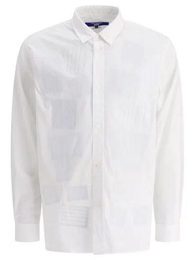 Shop Junya Watanabe Man Patchwork Shirt In White