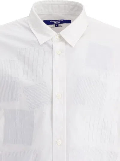 Shop Junya Watanabe Man Patchwork Shirt In White