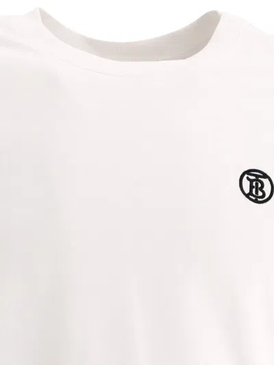 Shop Burberry "parker" T Shirt In White