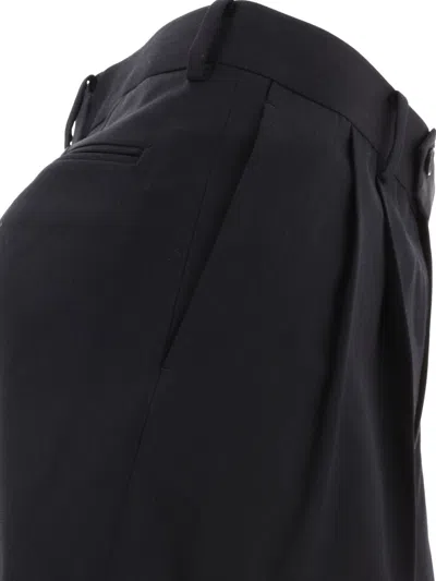 Auralee Gabardine Shorts In Black Wool In Black