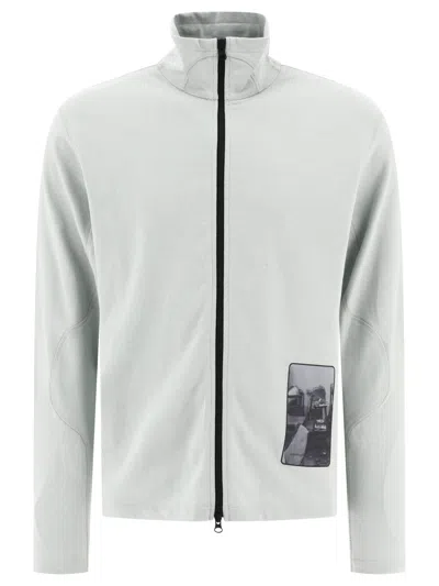 Shop Gr10 K "heavy Jersey" Zippered Sweatshirt In Grey