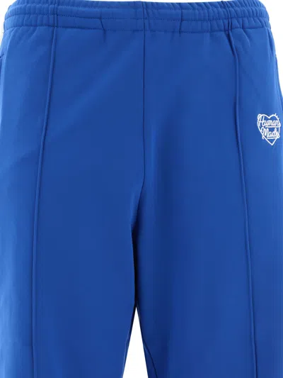 Shop Human Made Track Trousers With Logo Bands In Blue