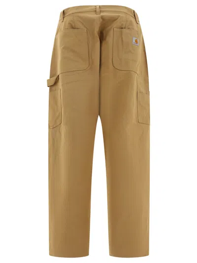 Shop Junya Watanabe Man " X Carhartt" Double Pleated Trousers In Beige