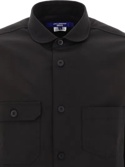 Shop Junya Watanabe Man Patchwork Overshirt In Black
