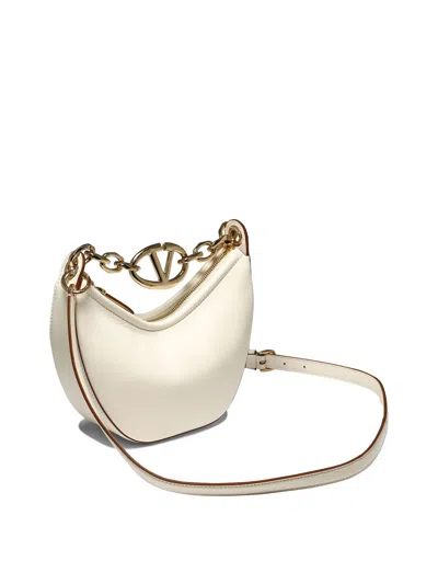 Shop Valentino Garavani "mini V Logo Moon" Shoulder Bag In 白色的