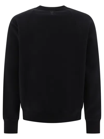 Shop Ami Alexandre Mattiussi Ami Paris "ami Paris" Sweatshirt In Black