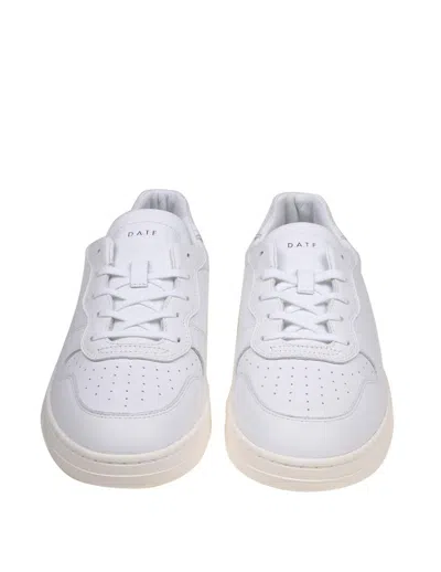 Date Court Sneakers In White Suede And Leather In White