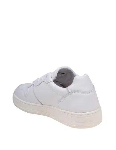 Date Court Sneakers In White Suede And Leather In White