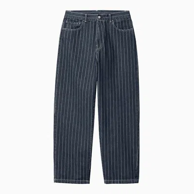 Shop Carhartt Wip Orlean Pant Striped Blue/white Denim