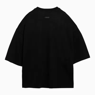 Shop Fear Of God Black Oversize Cotton T Shirt
