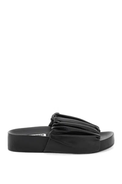 Shop Jil Sander Nappa Leather Slides