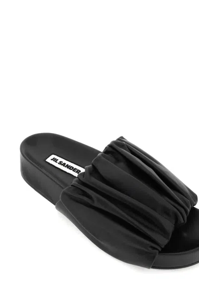 Shop Jil Sander Nappa Leather Slides