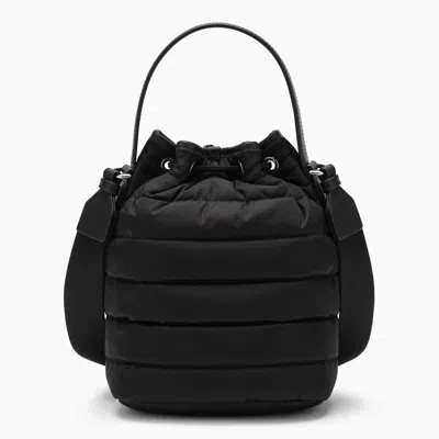 Shop Moncler Kilia Black Nylon Bucket Bag