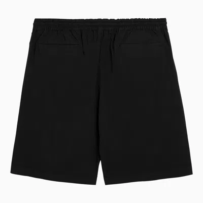 Shop Pt Torino Black Cotton Blend Bermuda Shorts