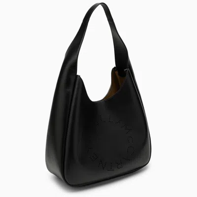 Shop Stella Mccartney Stella Mc Cartney Black Logo Medium Tote Bag