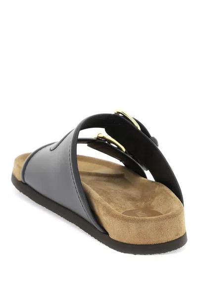 Valentino Garavani Fussfriend Leather Sandals In Black