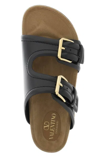 Valentino Garavani Fussfriend Leather Sandals In Black