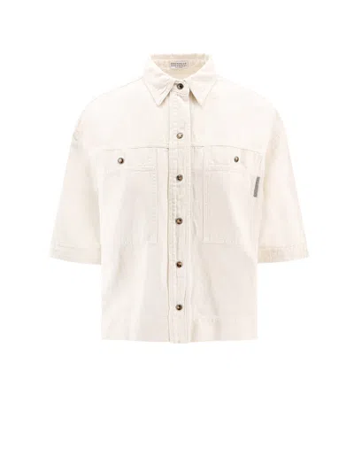 Shop Brunello Cucinelli Cotton And Linen Shirt