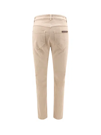 Shop Brunello Cucinelli Extra Skinny Fit Trouser With Monili Patch
