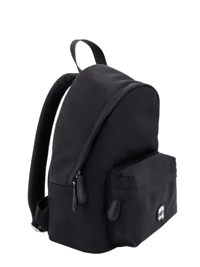 Shop Karl Lagerfeld Recycled Nylon Backpack With Ikonik Karl Patch
