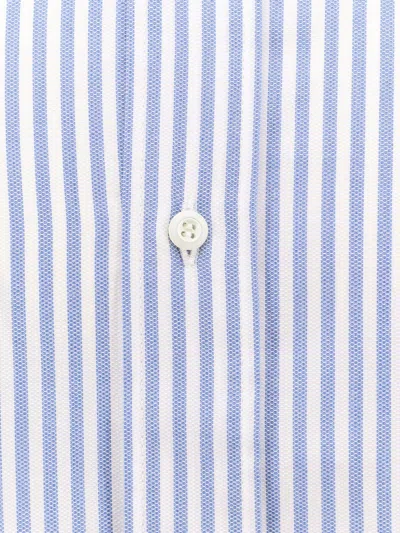 Shop Brunello Cucinelli Slim Fit Striped Cotton Shirt