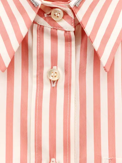Shop Brunello Cucinelli Striped Cotton And Silk Shirt
