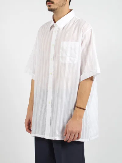 Shop Givenchy Striped Cotton Voile Shirt