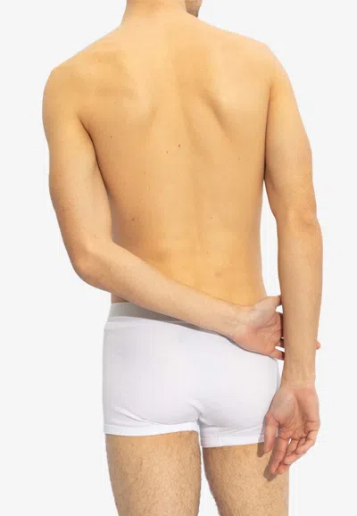 Versace 90s Logo-waistband Stretched Boxer Briefs In White
