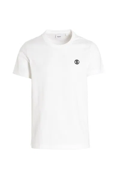 Shop Burberry Men 'parker' T-shirt In White