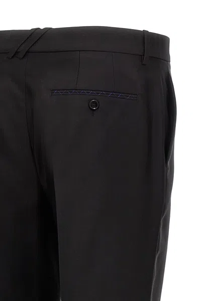 Shop Burberry Men Tailored Trousers In Black