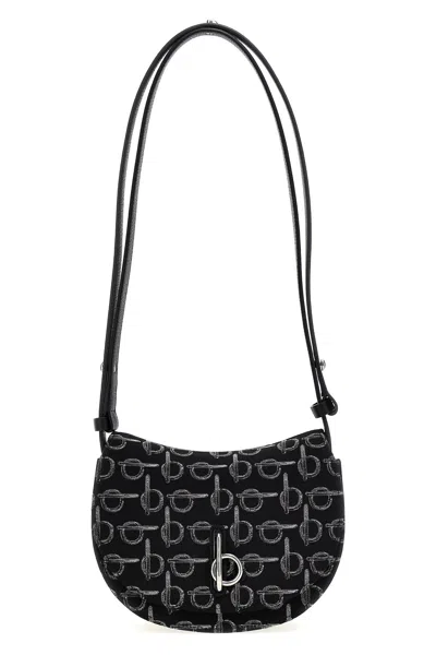 Shop Burberry Women 'rocking Horse' Shoulder Bag In Black