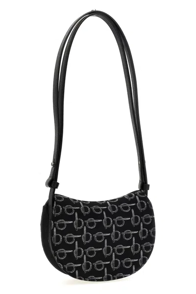 Shop Burberry Women 'rocking Horse' Shoulder Bag In Black