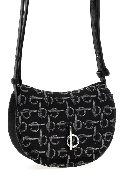 Shop Burberry Women 'rocking Horse' Shoulder Bag In Black