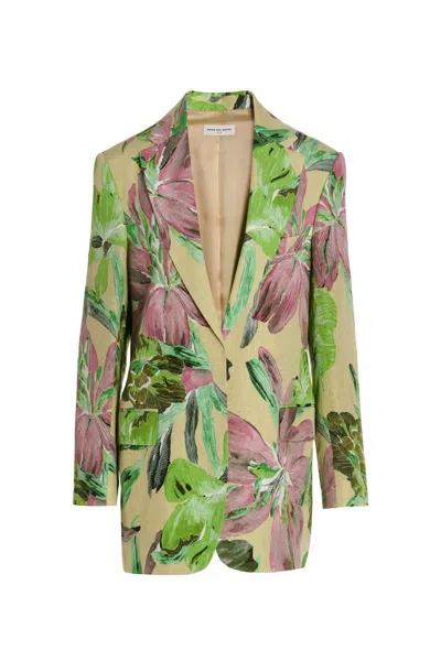 Shop Dries Van Noten Women 'blur' Blazer Jacket In Multicolor