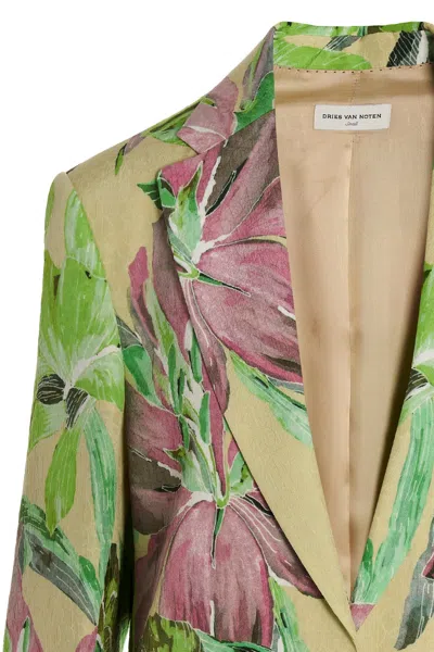 Shop Dries Van Noten Women 'blur' Blazer Jacket In Multicolor