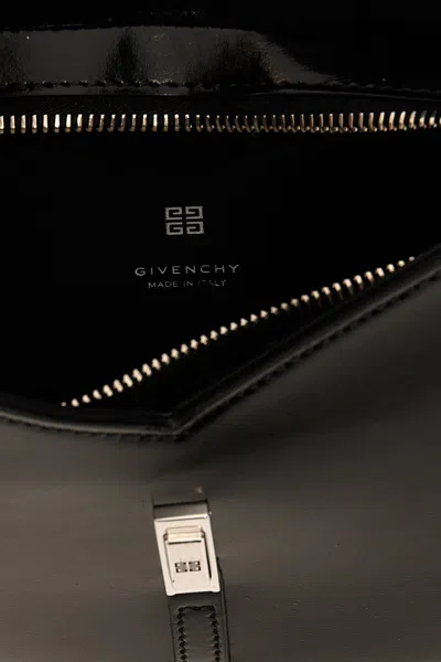 Shop Givenchy Women 'cut Out Zipped' Small Shoulder Bag In Black